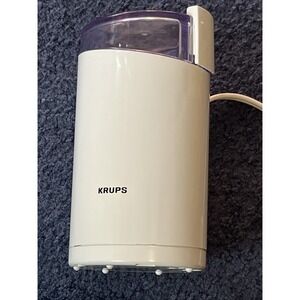 KRUPS Coffee Grinder 203B Electric Spice Nut Mill 120V White Tested Works Great